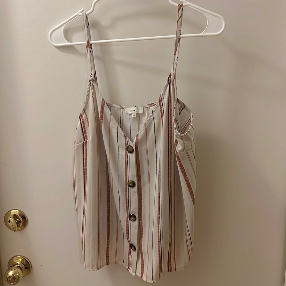 Striped and cream tank top